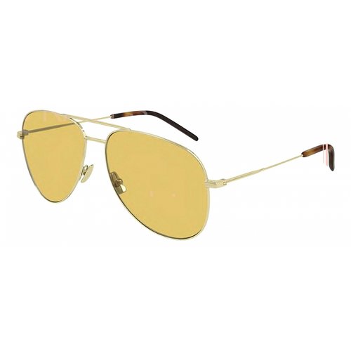 Pre-owned Saint Laurent Aviator Sunglasses In Gold