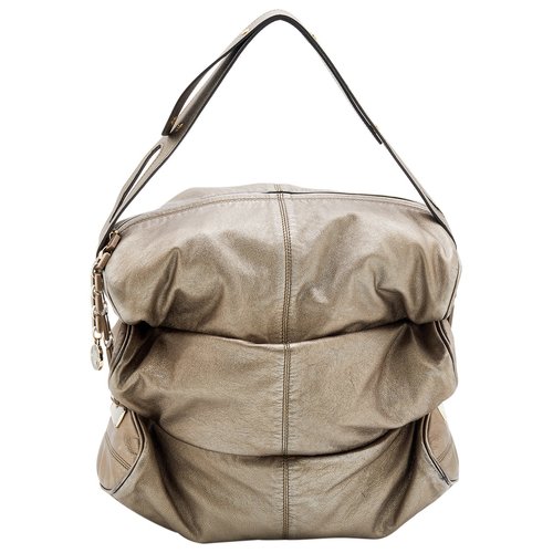 Pre-owned Versace Leather Handbag In Metallic
