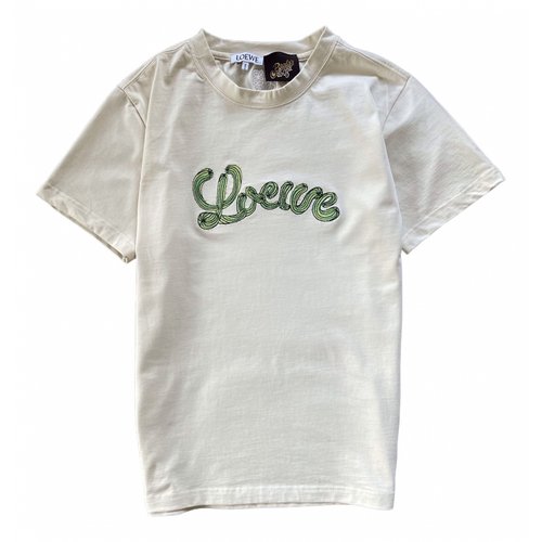 Pre-owned Loewe T-shirt In Beige