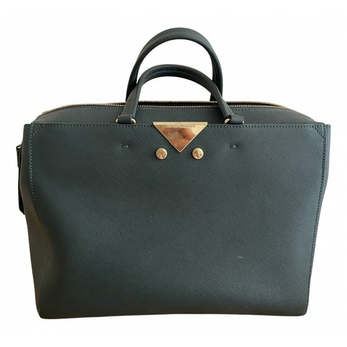 Pre-owned Emporio Armani Leather Handbag In Green