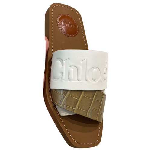 Pre-owned Chloé Leather Mules In Brown