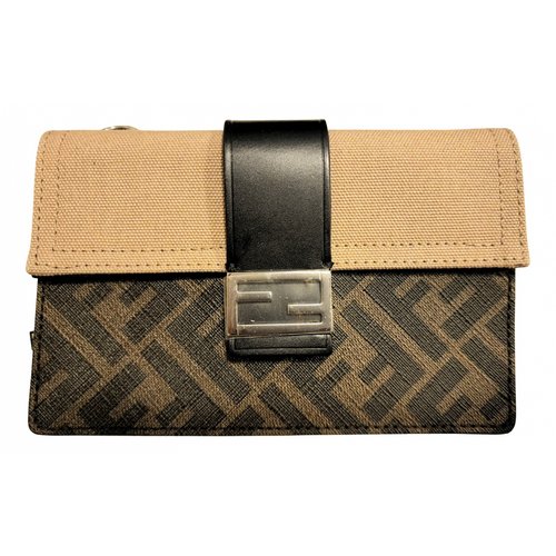 Pre-owned Fendi Cloth Small Bag In Beige