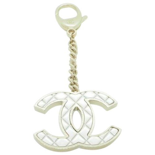 Pre-owned Chanel Cc Silver Bag Charm
