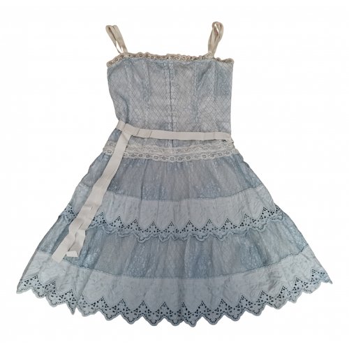 Pre-owned D&g Mini Dress In Blue