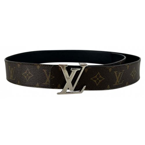 Pre-owned Louis Vuitton Leather Belt In Brown
