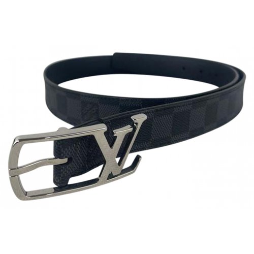 Pre-owned Louis Vuitton Cloth Belt In Black