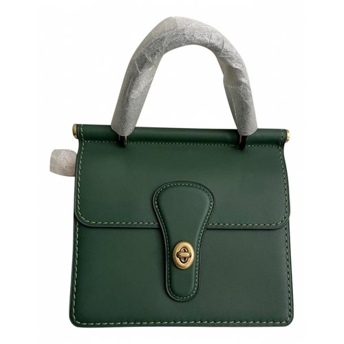 Pre-owned Coach Leather Satchel In Green