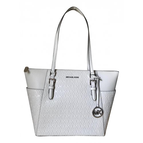Pre-owned Michael Kors Vegan Leather Tote In White