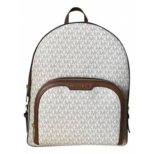 Pre-owned Michael Kors Backpack In White