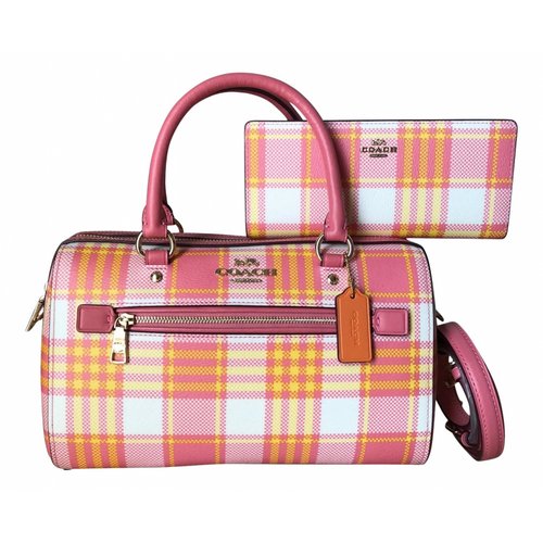 Pre-owned Coach Cloth Satchel In Multicolour