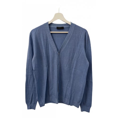 Pre-owned Prada Wool Knitwear & Sweatshirt In Blue