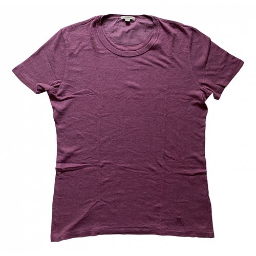 Pre-owned Burberry T-shirt In Burgundy