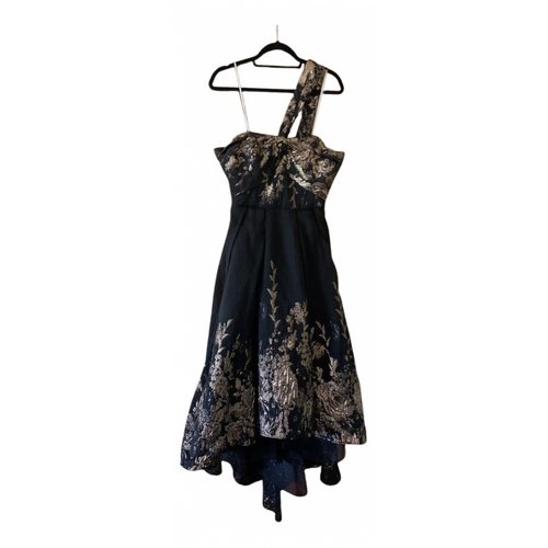 Pre-owned Marchesa Notte Mid-length Dress In Black
