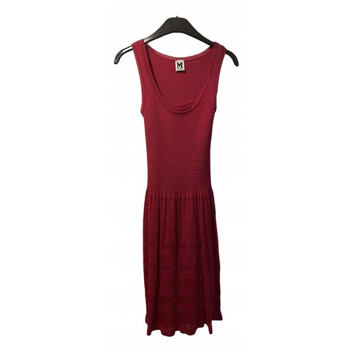 Pre-owned M Missoni Mid-length Dress In Burgundy