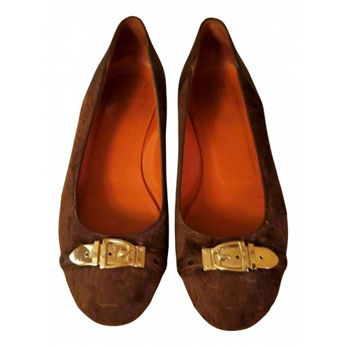 Pre-owned Gucci Ballet Flats In Brown