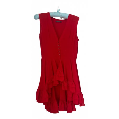 Pre-owned Alexander Mcqueen Silk Blouse In Red