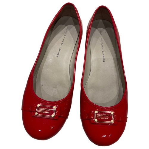 Pre-owned Marc By Marc Jacobs Leather Ballet Flats In Red