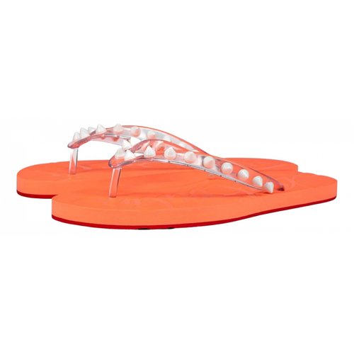Pre-owned Christian Louboutin Sandals In Orange