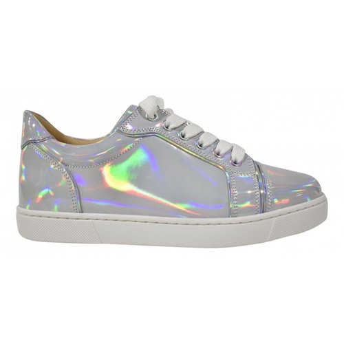 Pre-owned Christian Louboutin Patent Leather Trainers In White