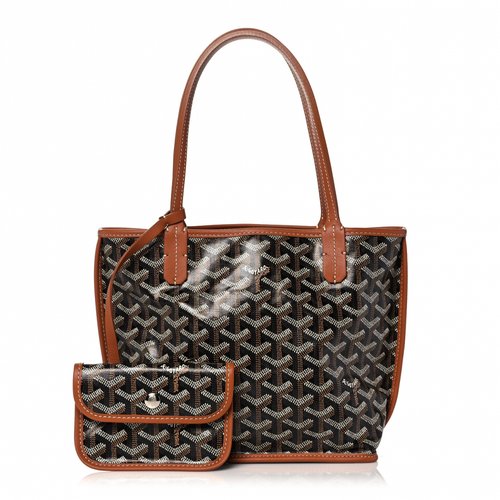 Pre-owned Goyard Leather Tote In Brown