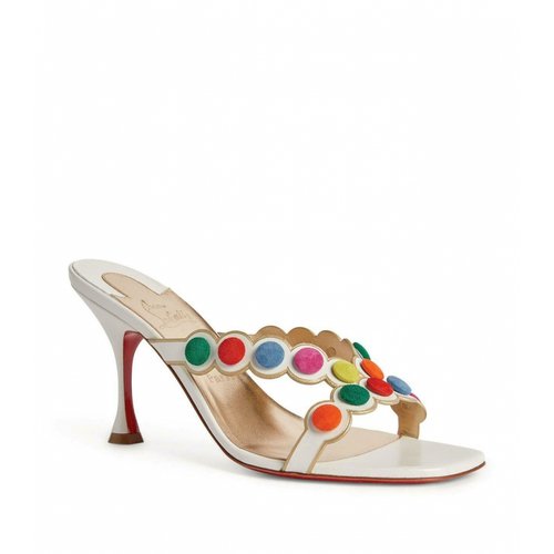 Pre-owned Christian Louboutin Leather Mules In Multicolour