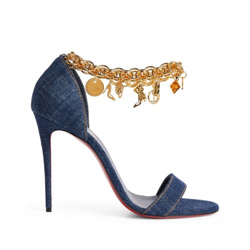 Pre-owned Christian Louboutin Leather Sandals In Blue