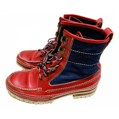 Pre-owned Dsquared2 Leather Boots In Red