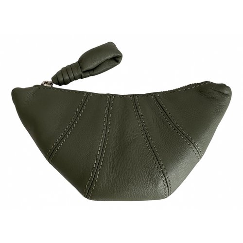 Pre-owned Lemaire Leather Clutch Bag In Green