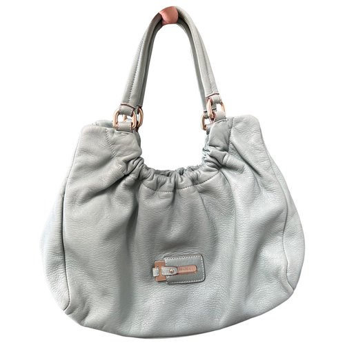 Pre-owned Max Mara Leather Handbag In Grey