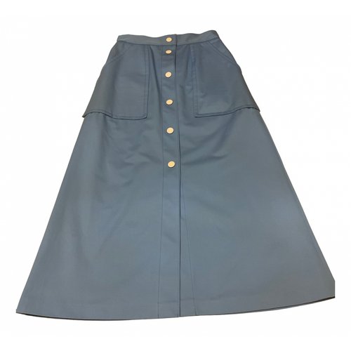 Pre-owned Sandro Spring Summer 2020 Maxi Skirt In Blue