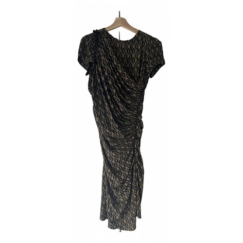 Pre-owned Isabel Marant Étoile Silk Dress In Brown