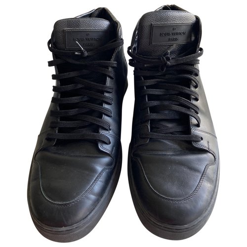 Pre-owned Louis Vuitton Montant Lv Trainer Leather High Trainers In Black