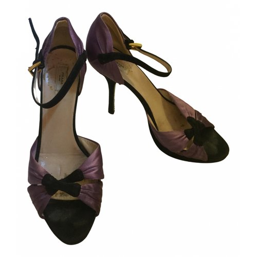 Pre-owned Prada Cloth Sandals In Purple