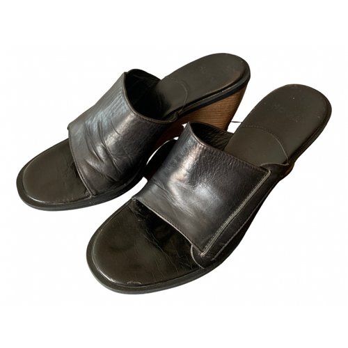 Pre-owned Hogan Leather Sandals In Black