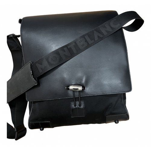 Pre-owned Montblanc Leather Weekend Bag In Black