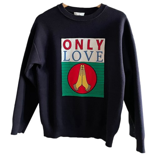 Pre-owned Sandro Fall Winter 2020 Jumper In Navy