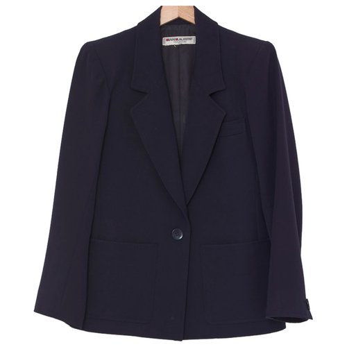 Pre-owned Saint Laurent Wool Suit Jacket In Anthracite