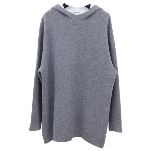 Pre-owned Dior Cashmere Sweatshirt In Grey