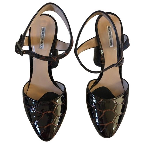 Pre-owned Emporio Armani Leather Sandals In Brown