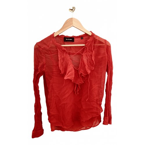 Pre-owned The Kooples Spring Summer 2020 Silk Blouse In Red