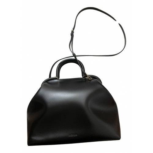 Pre-owned Jil Sander Leather Crossbody Bag In Black
