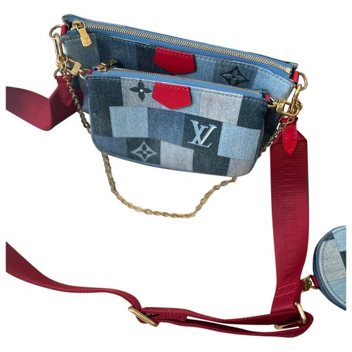 Pre-owned Louis Vuitton Multi Pochette Accessoires Crossbody Bag In Blue