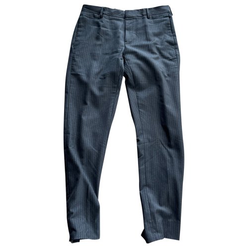 Pre-owned Dior Wool Trousers In Anthracite