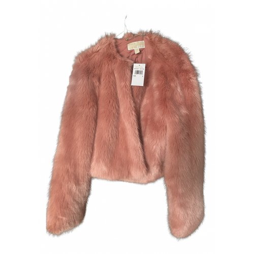Pre-owned Michael Kors Faux Fur Jacket In Pink