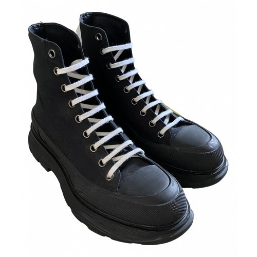 Pre-owned Alexander Mcqueen Boots In Black