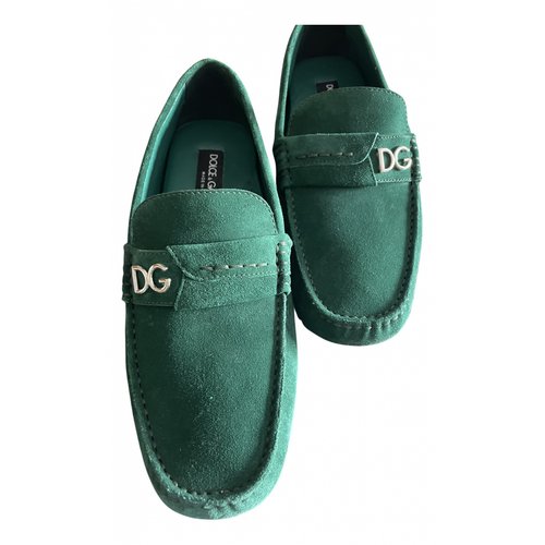 Pre-owned Dolce & Gabbana Flats In Green