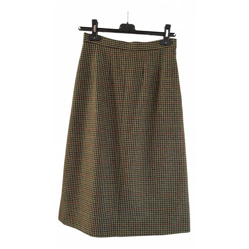 Pre-owned Maison Margiela Wool Mid-length Skirt In Brown