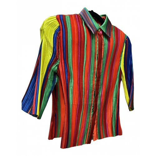 Pre-owned Versace Silk Blouse In Multicolour