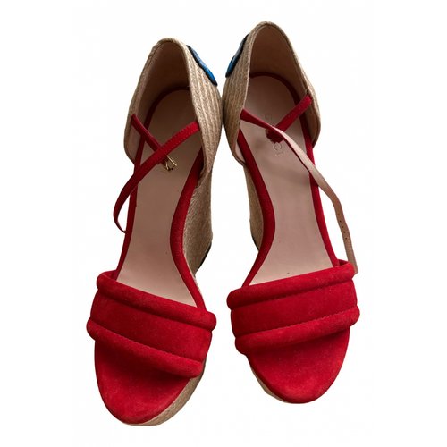 Pre-owned Gucci Espadrilles In Red