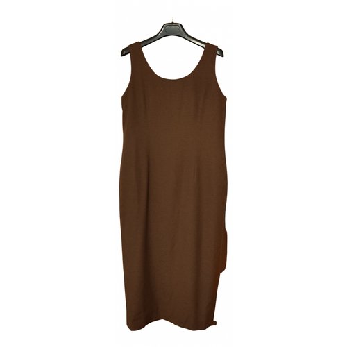 Pre-owned Valentino Maxi Dress In Brown